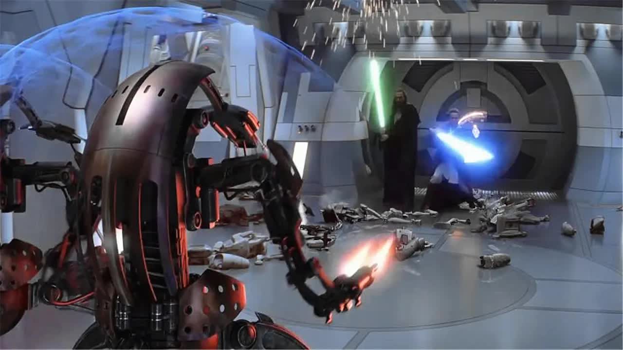 宇宙爆发战争，人类派出&ldquo;绝地武士&rdquo;，手持光剑对付机器人如同砍瓜切菜！